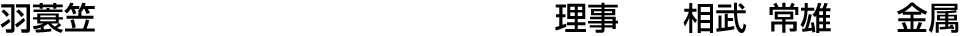 羽蓑笠 理事  相武 常雄【金属】
