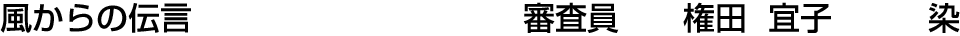風からの伝言 審査員  権田 宜子【染】