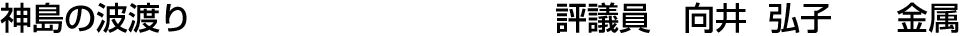 神島の波渡り 評議員  向井 弘子【金属】
