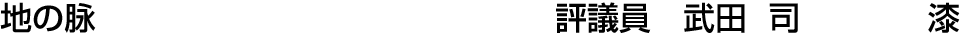 地の脉 評議員  武田 司【漆】